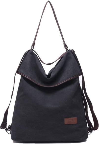 Canvas shoulder bag backpack handbag vintage shoulder bag anti theft hobo bag for everyday office school outing