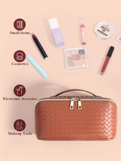 Cosmetic bag Travel bag Toiletry bag : PU leather Make Up