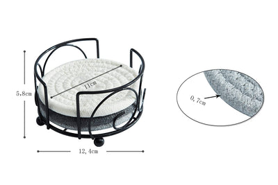 Glass coaster drinks cup coaster set