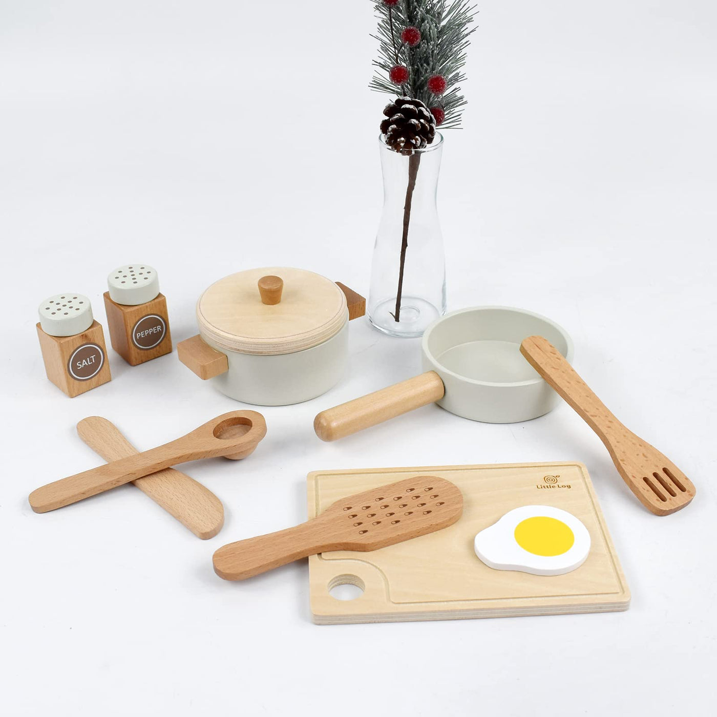 Wooden cooking set Pots and pans set Children's cooking utensils role play