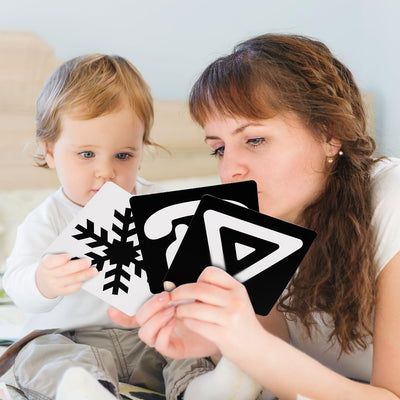 Sensory Toys cards, 20pcs contrast book baby, flashcards toddlers for visual stimulation and brain development