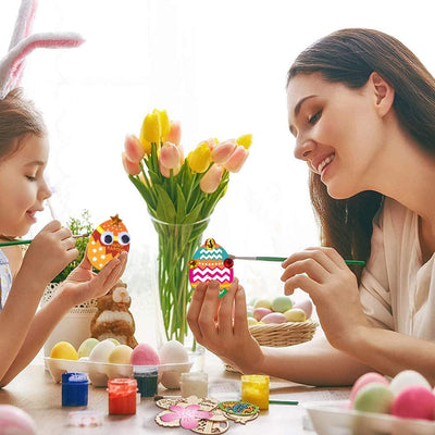 Etiquettes de Pâques en bois à peindre, 264 pièces de bricolage de Pâques pour les enfants, décorations de Pâques pour les enfants