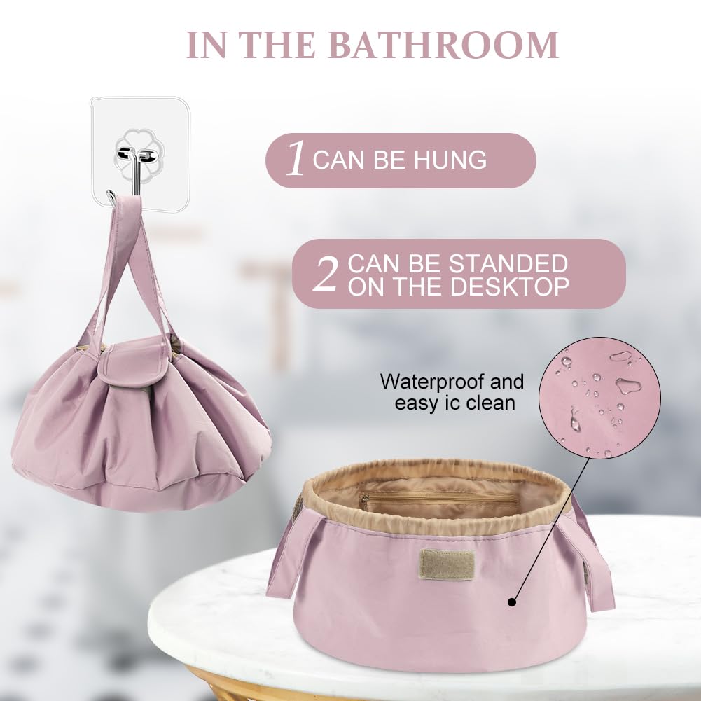 Trousse de maquillage de grande capacité avec cordon, trousse de maquillage de voyage portable