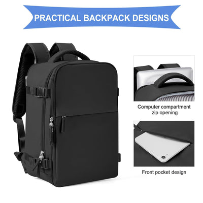 Rucksack für Flugzeug Handgepäck Kabinentasche Rucksack Wasserdicht Laptop Reiserucksack