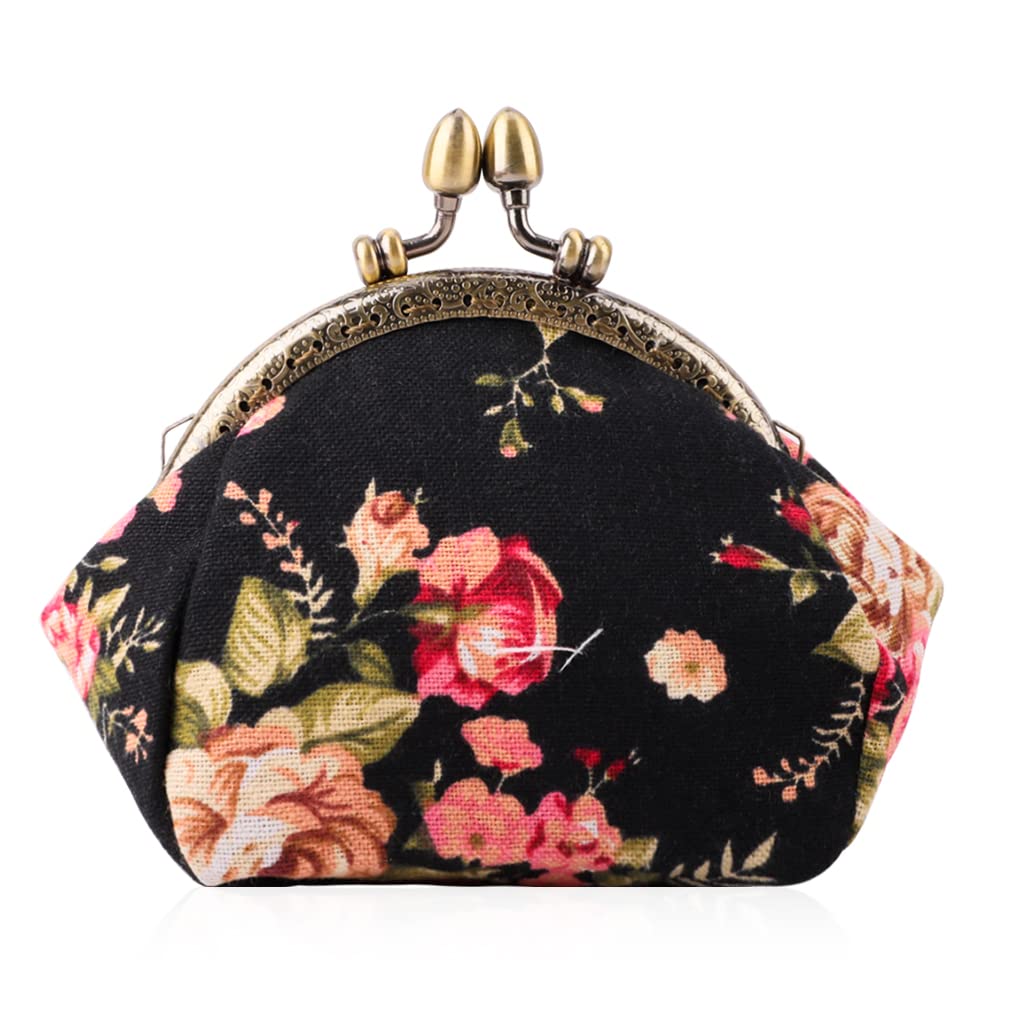 Porte-monnaie floral Porte-monnaie Retro Bag