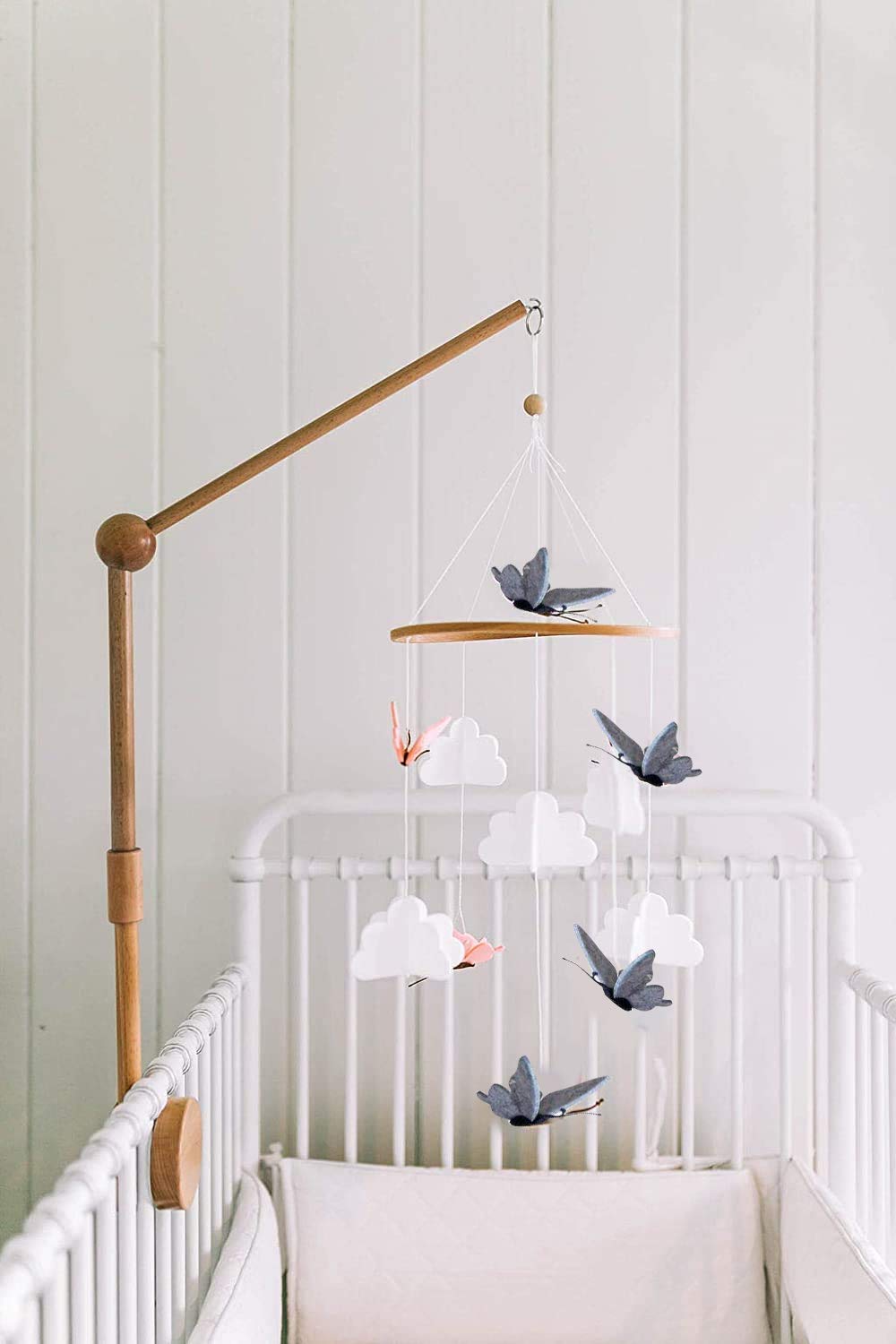 Mobiles Baby-Windspiel, mobile Babybett-Glocke Holz