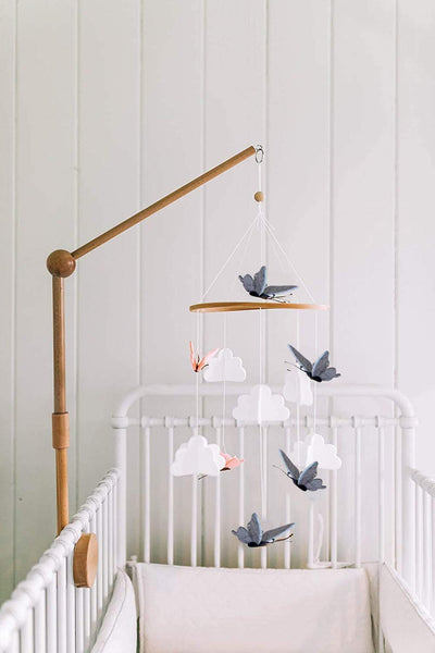 Mobiles Baby-Windspiel, mobile Babybett-Glocke Holz