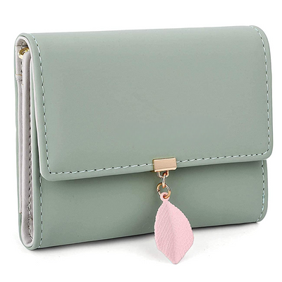 Portemonnaie aus glattem und weichem Kunstleder Geldbörse kleines Portemonnaie mit vielen Fächern