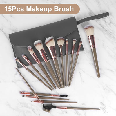 Brush Set Makeup, 15 Piece Professional Brush Set