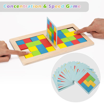 Board game wooden toy, game tangram puzzle wood, family game travel game children, memory game