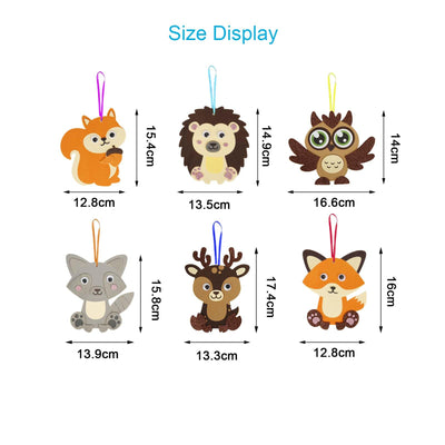 Christmas animal craft kits for children Christmas creative kits for crafting with foam rubber stickers