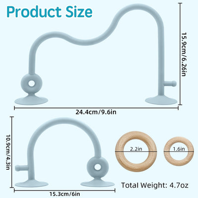Beißring Babyspielzeug, Hochstuhl Silikon Beißspielzeug mit Saugnapf