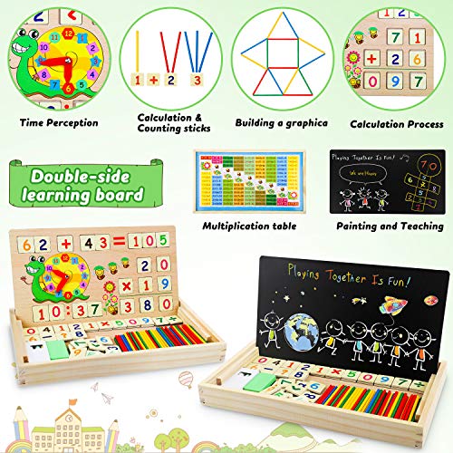 Math games with counting sticks multiplication tables - educational games children's games wooden toys