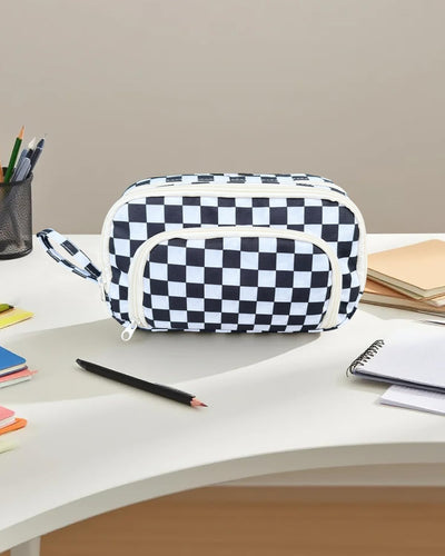 Trousse à crayons avec 3 compartiments