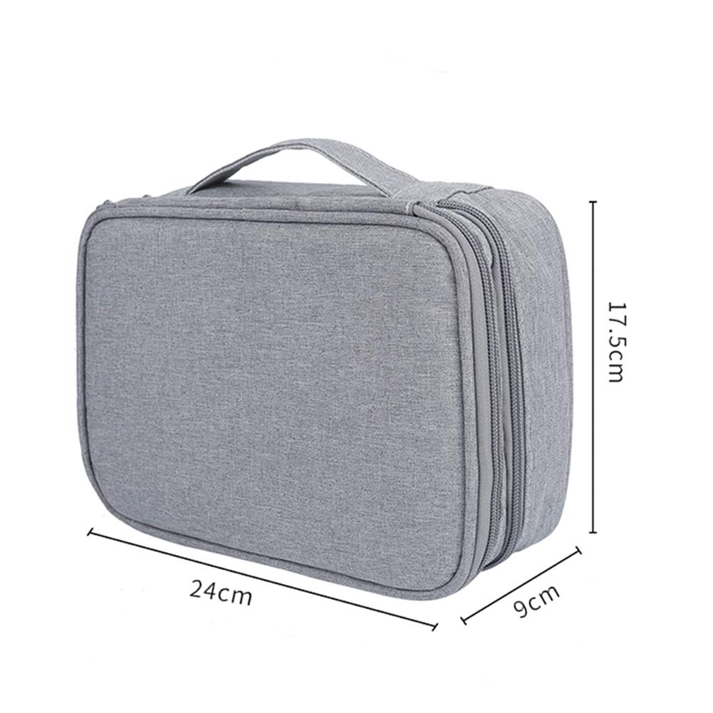 Electronic bag organizer, portable electronics accessory storage bag for cables