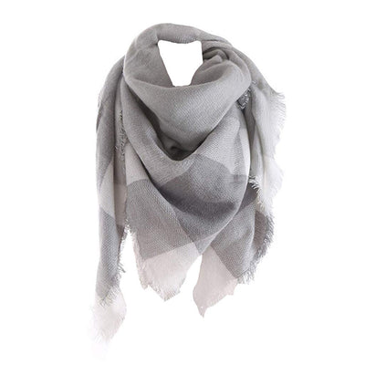 scarf thick knitted scarf plaid neckerchief scarf poncho