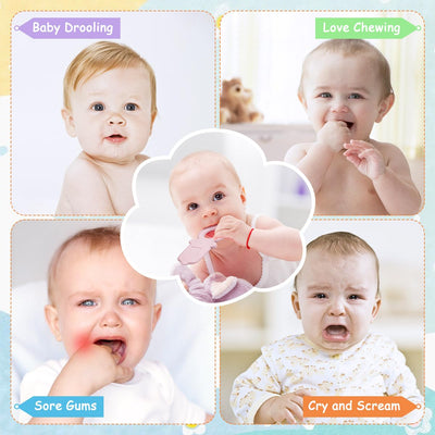 Animaux Anneau de dentition pour bébé, sans BPA Grand anneau de dentition pour bébé
