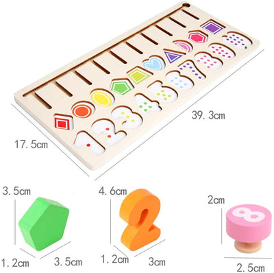 Wooden blocks puzzles kids toys, puzzle game learning wooden educational toy for numbers