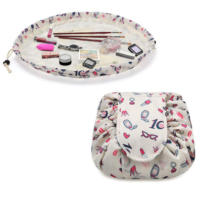 Trousse de maquillage de grande capacité avec cordon, trousse de maquillage de voyage portableм