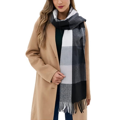 Echarpes Châles Poncho Plaid Echarpe tricotée d'hiver de haute qualité avec pompons