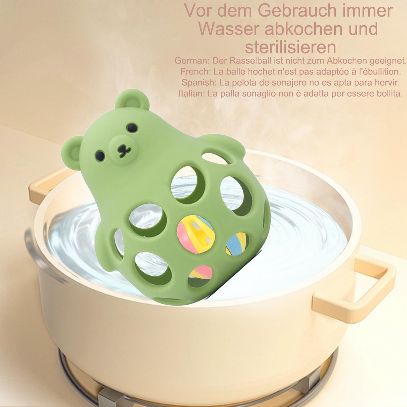 Boule de préhension pour bébé - jouet pour bébé，aide à la dentition pour bébé