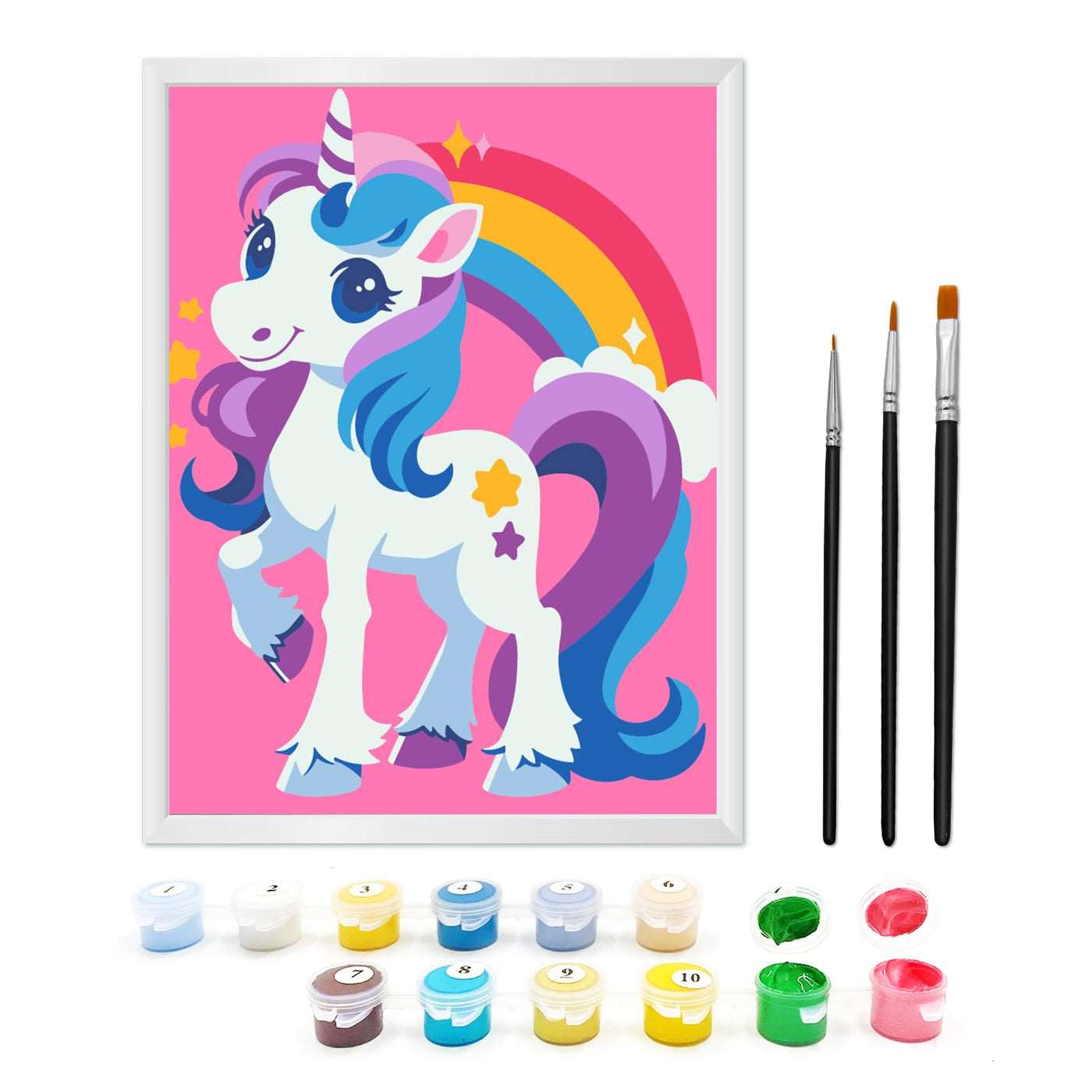 Peinture par numéros pour enfants avec cadre