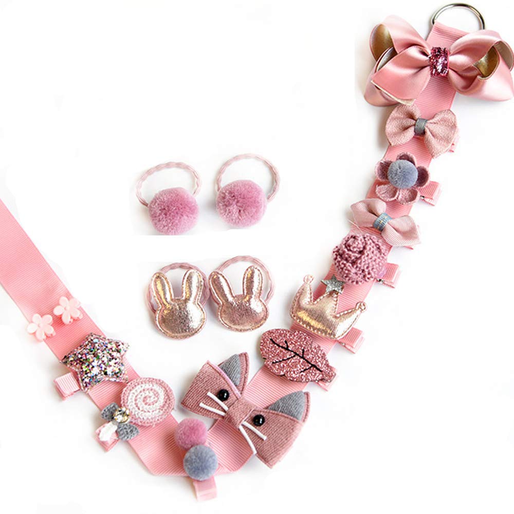 36 Stück Haarspangen Niedliche Haarschleifen Elastische Haargummis