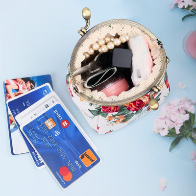 Porte-monnaie floral Porte-monnaie Retro Bag