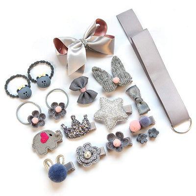 36 Stück Haarspangen Niedliche Haarschleifen Elastische Haargummis