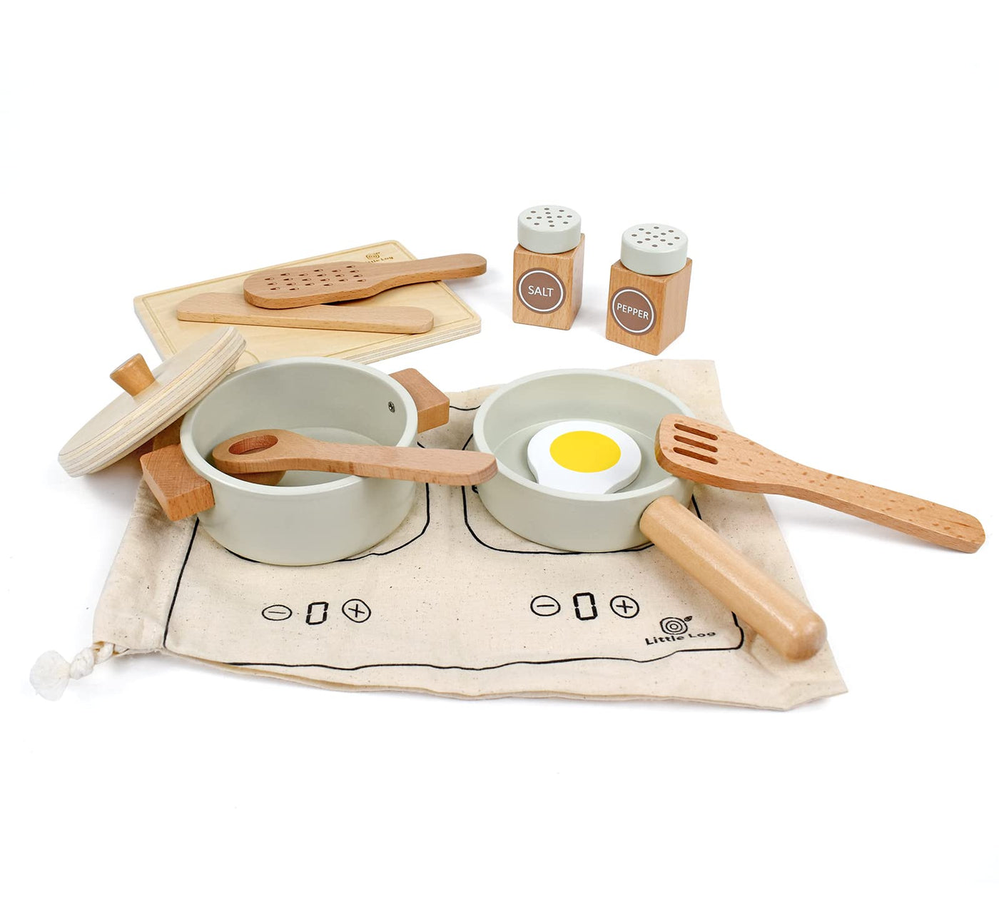 Wooden cooking set Pots and pans set Children's cooking utensils role play