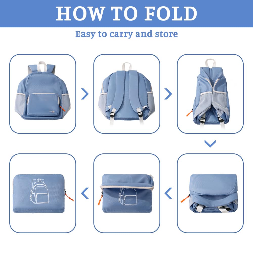 Sac à dos, Sac à dos de randonnée Ultraléger 17L, Sac à dos de Voyage étanche, Sac à dos pour la Randonnée, les Voyages, le cyclisme et l'escalade