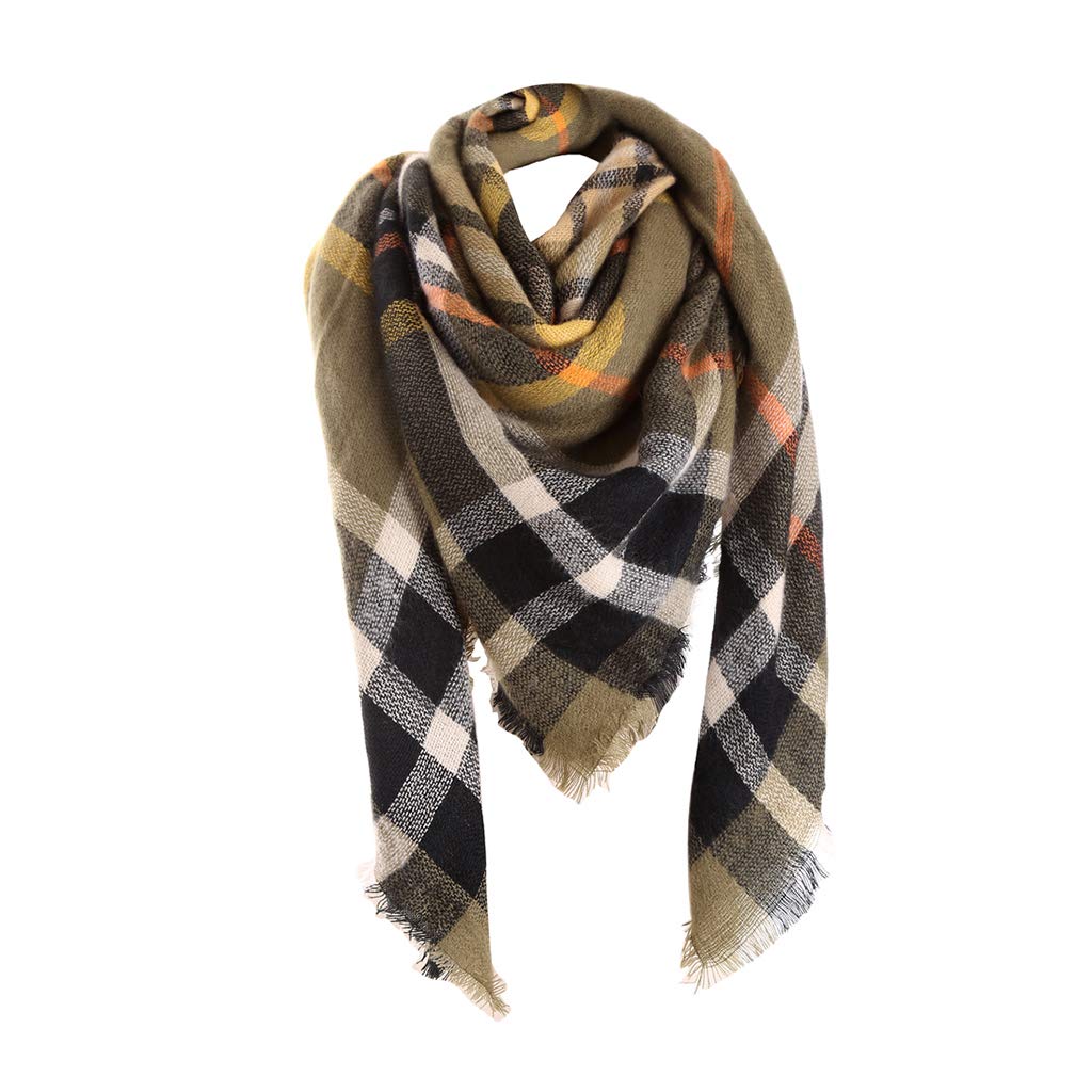scarf thick knitted scarf plaid neckerchief scarf poncho