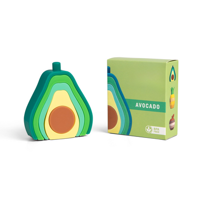 Leicht zu reinigen, motorisches Lernspielzeug, stapelbare Avocado mit 5 Teilen