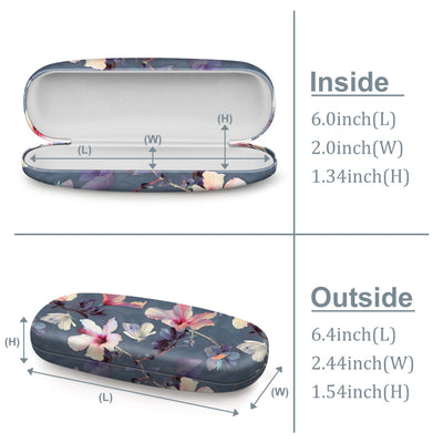 Portable hard shell glasses case with glasses cleaning cloth - case for glasses and sunglasses