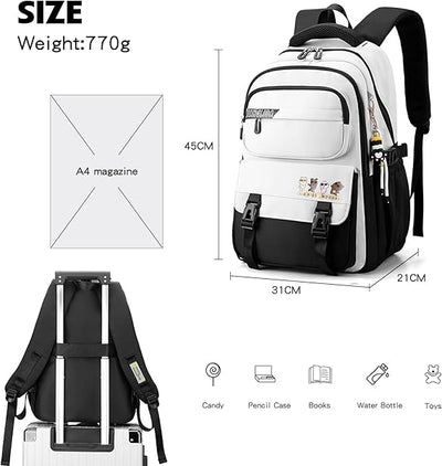 Schulrucksack Teenager Schultasche wasserdicht Rucksack Schule viele Fächer Laptopfach