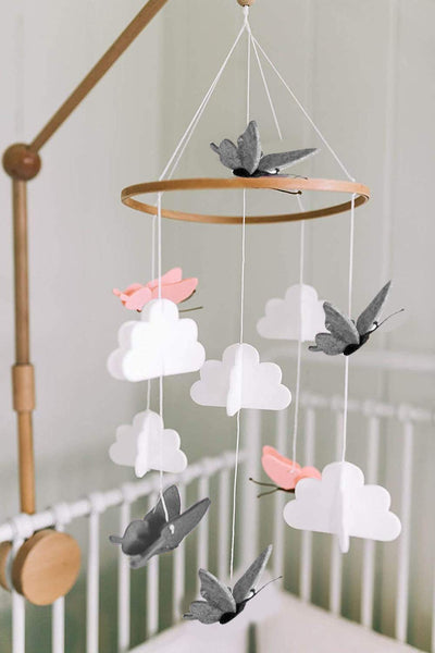 Mobiles Baby-Windspiel, mobile Babybett-Glocke Holz