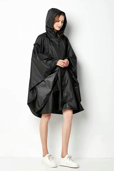  Regenponcho Regenmantel Unisex Regenjacke wasserdicht Regencape wiederverwendbar mit Kapuze