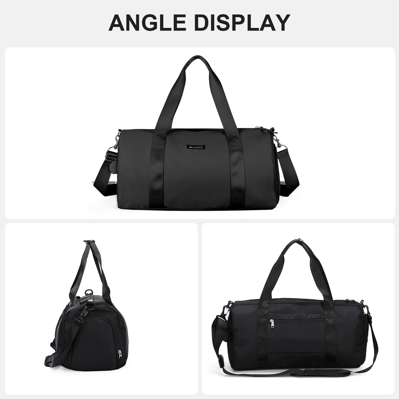 Sports Bag Hand Luggage Bag Weekender Bag With Trolley Sleeve Shoe Compartment, Waterproof Travel Bag Duffle Bag Fitness Bag