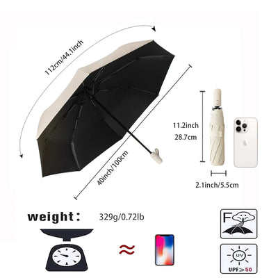 Faltbarer Regenschirm Outdoor UV-Schutz Taschenschirm automatisch