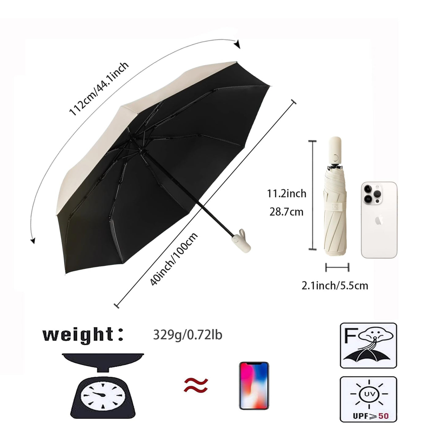 Folding umbrella outdoor UV protection pocket umbrella automatic