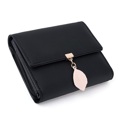 Portemonnaie aus glattem und weichem Kunstleder Geldbörse kleines Portemonnaie mit vielen Fächern