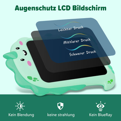 LCD-Zeichentafel Dinosaurier-Spielzeug Bunte Schreibtafel Magische Tafel Lernspielzeug für Kinder