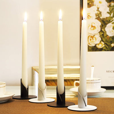 Candle holder 4 pieces, Candlelight Dinner candle holder, Ideal for stick candles for living room and bedroom decoration