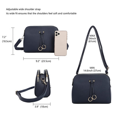 PU Leather Solid Shoulder Bag