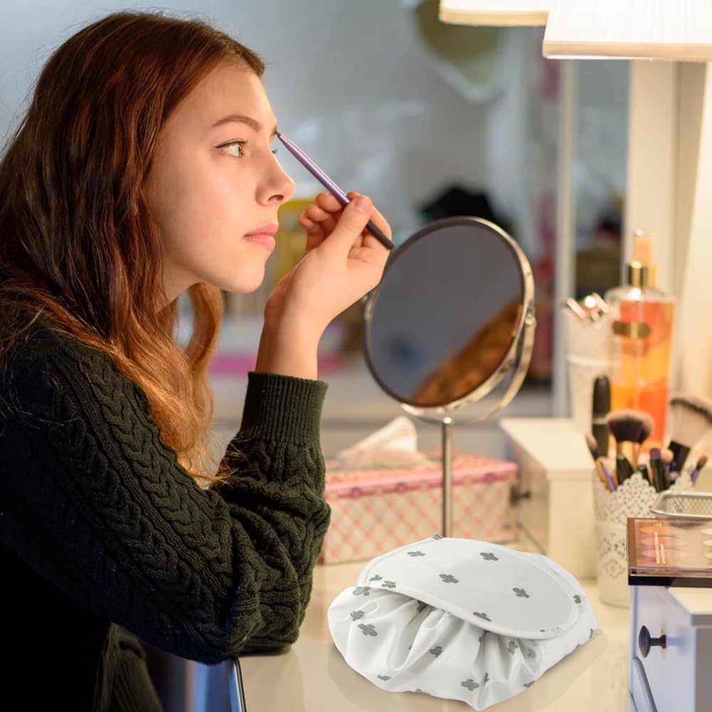 Trousse de maquillage de grande capacité avec cordon, trousse de maquillage de voyage portable