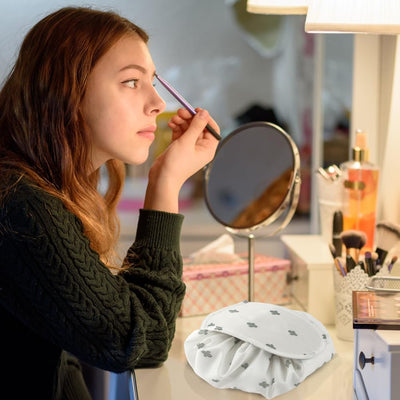 Trousse de maquillage de grande capacité avec cordon, trousse de maquillage de voyage portable