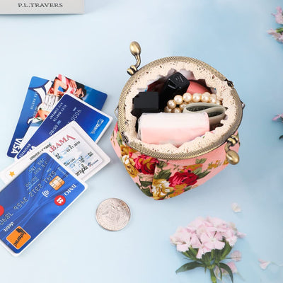 Porte-monnaie floral Porte-monnaie Retro Bag