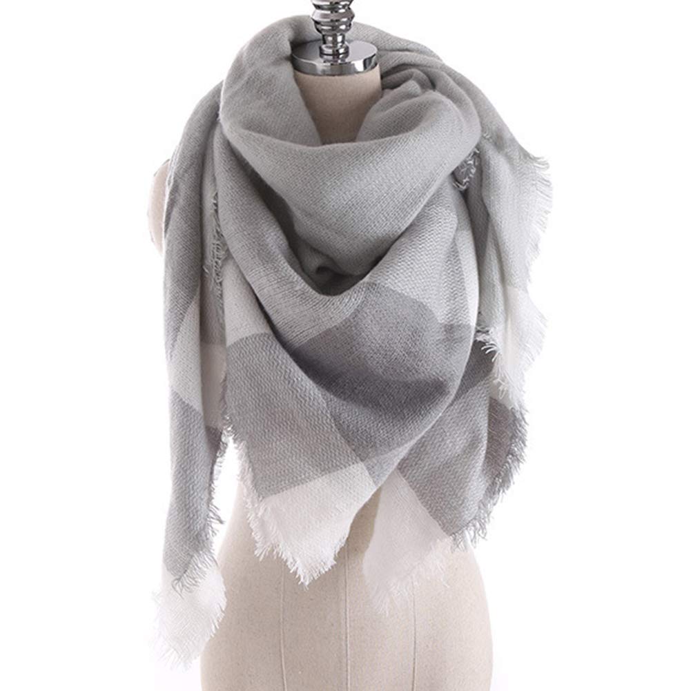 scarf thick knitted scarf plaid neckerchief scarf poncho