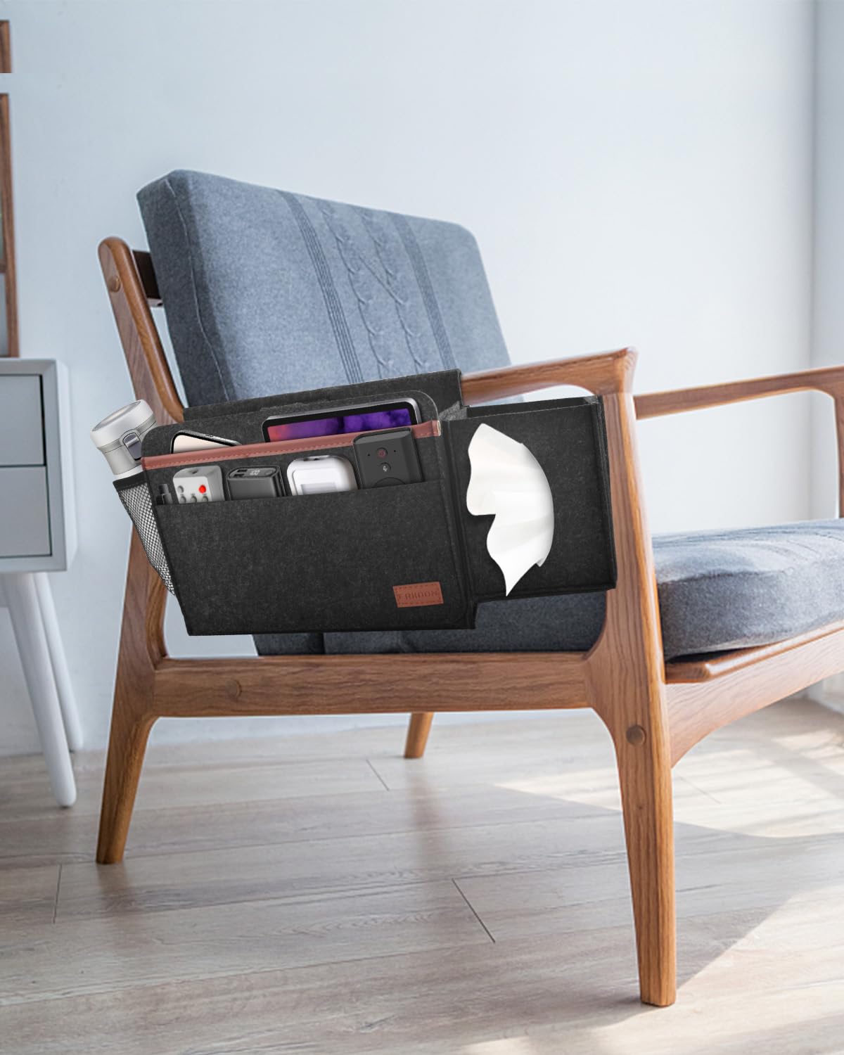 Bettbeutel Bett Organizer Hook-in, Bettbeutel Hook-in dicken Filz rutschfest mit Schnalle