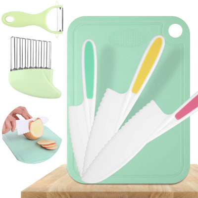 Children's knife set, 6-piece children's knife, children's cutting set kitchen set-3 child-safe